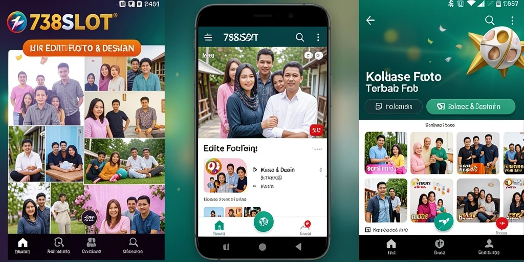 Tampilan antarmuka 738SLOT yang menarik untuk mengedit kolase foto.