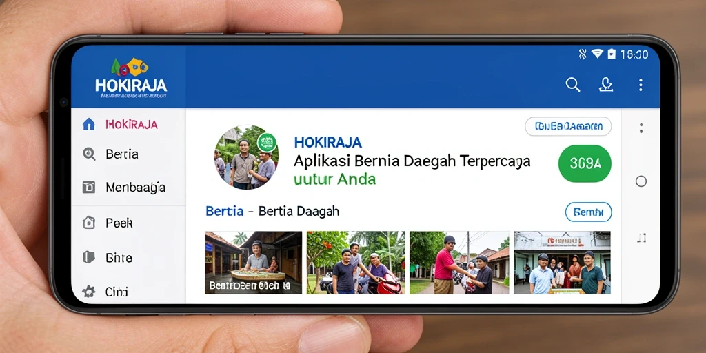 Tampilan antarmuka HOKIRAJA yang informatif dan mudah dipahami.
