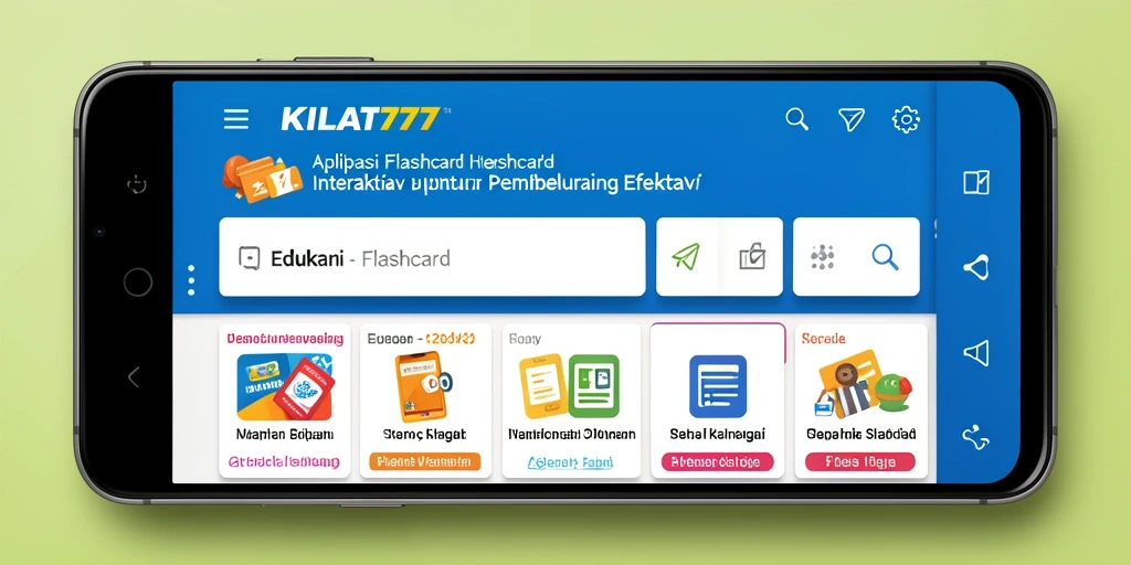 Antarmuka KILAT777 menampilkan fungsi Flashcard yang menarik dan interaktif.
