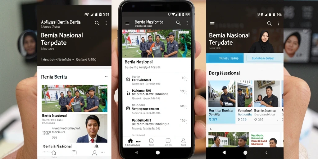 Antarmuka aplikasi MPO08 menampilkan berita nasional terkini.