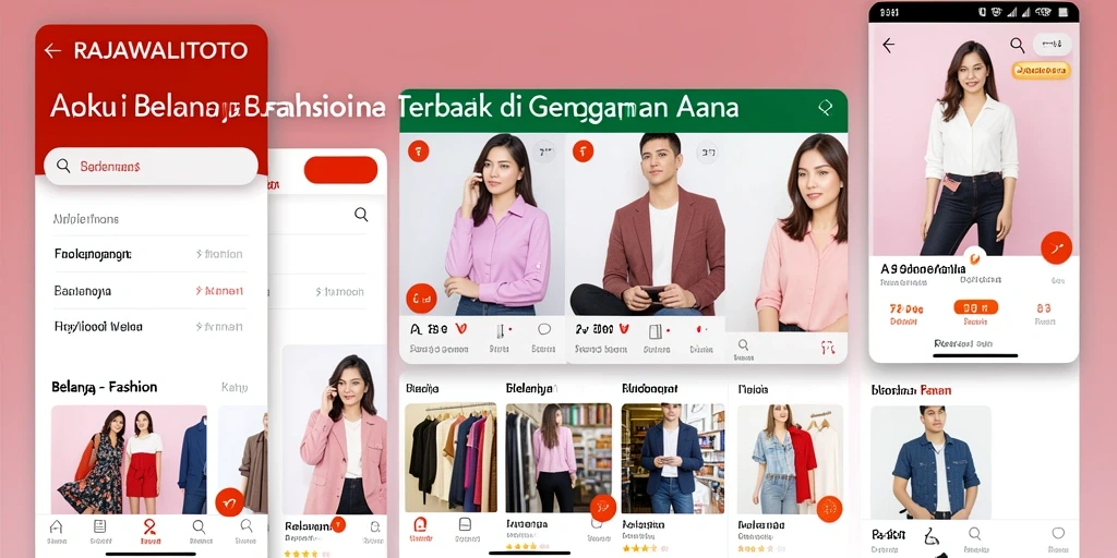 Antarmuka RAJAWALITOTO menampilkan berbagai produk fashion menarik.