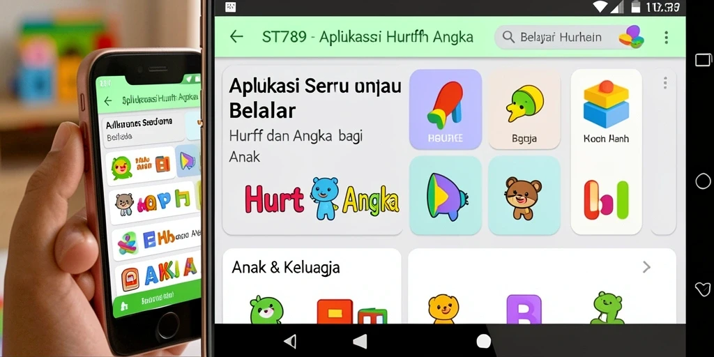 Antarmuka pengguna yang ceria dan edukatif dari ST789.